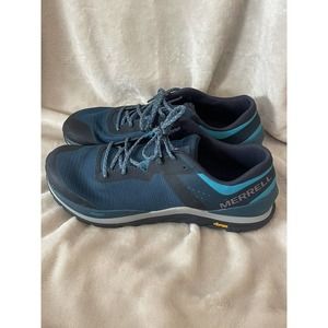 MERRELL Mag 5 Teal Blue Hiking Trail Shoe FlexConnect Vibram Womens 11 *flaw